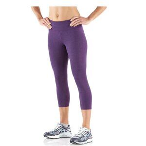 REI W's Medium tech running leggings/tights, capri cut, purple